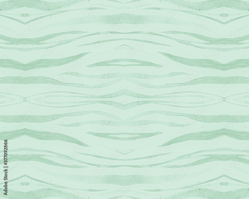 Green Seamless Zebra Pattern. Abstract African 