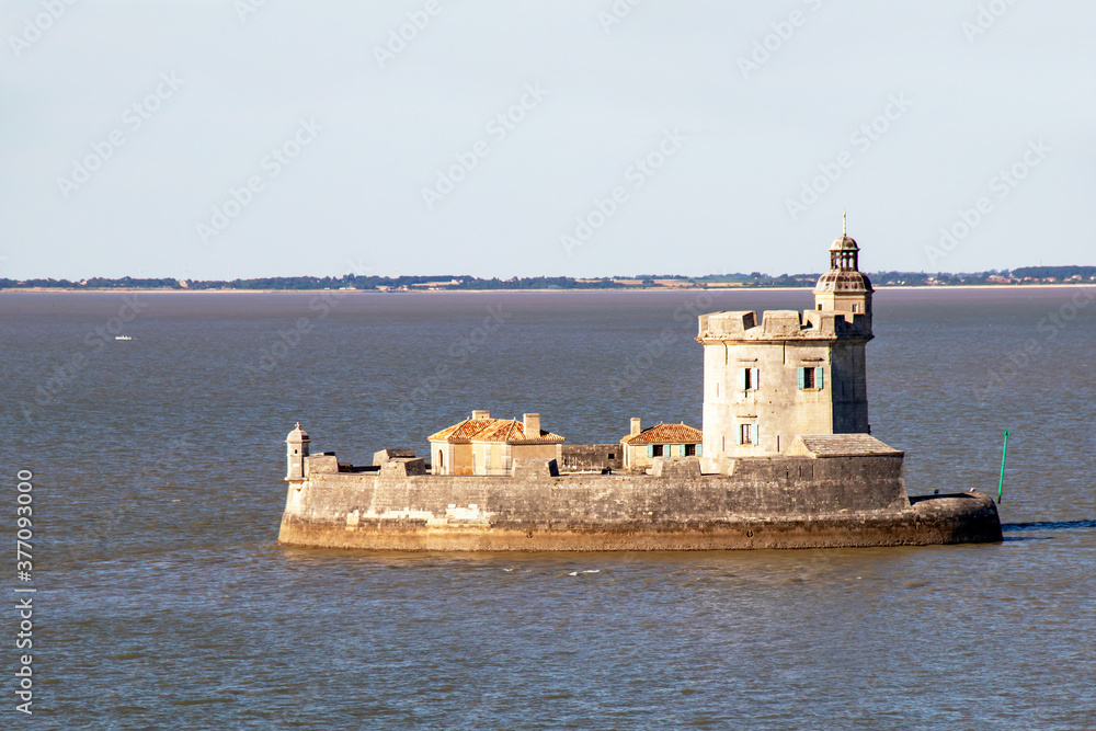 Château d'Oléron. Fort Louvois à marée haute. Charente-Maritime. Nouvelle-Aquitaine	