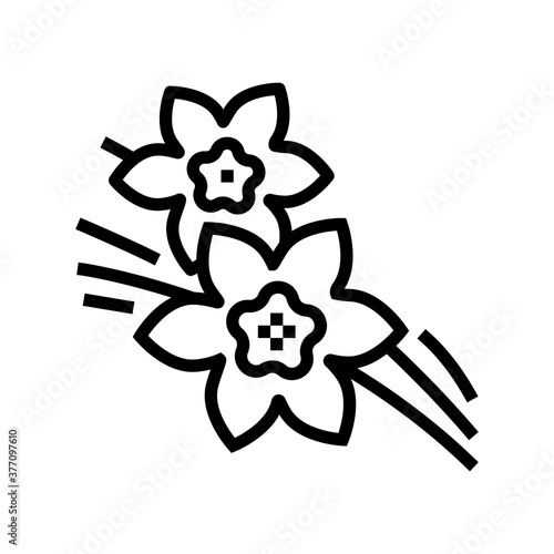 vanilla aromatherapy line icon vector. vanilla aromatherapy sign. isolated contour symbol black illustration