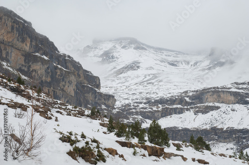 Ordesa Valley in the Ordesa and Monte Perdido National Park. Pyrenees. Huesca. Aragon. Spain.