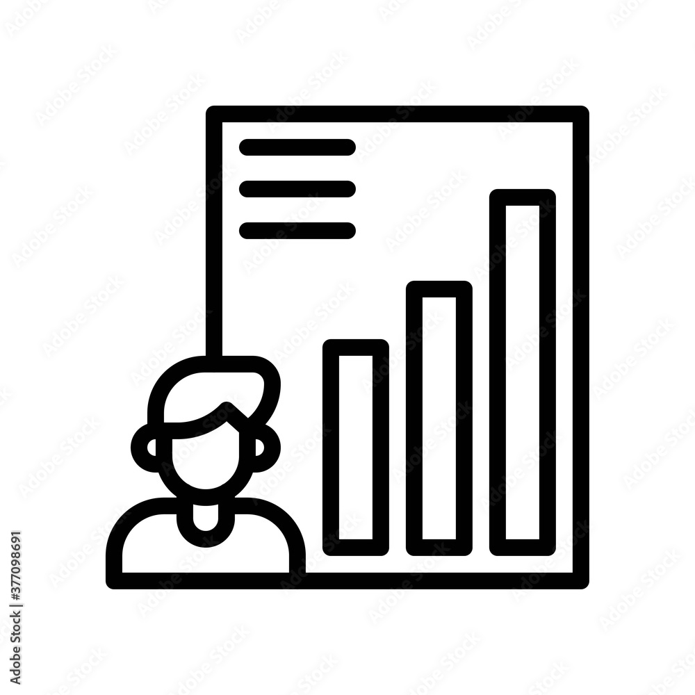 elections related boy with voting graph increase continuously vector in lineal style, elections related boy with voting graph increase continuously vector in lineal style,