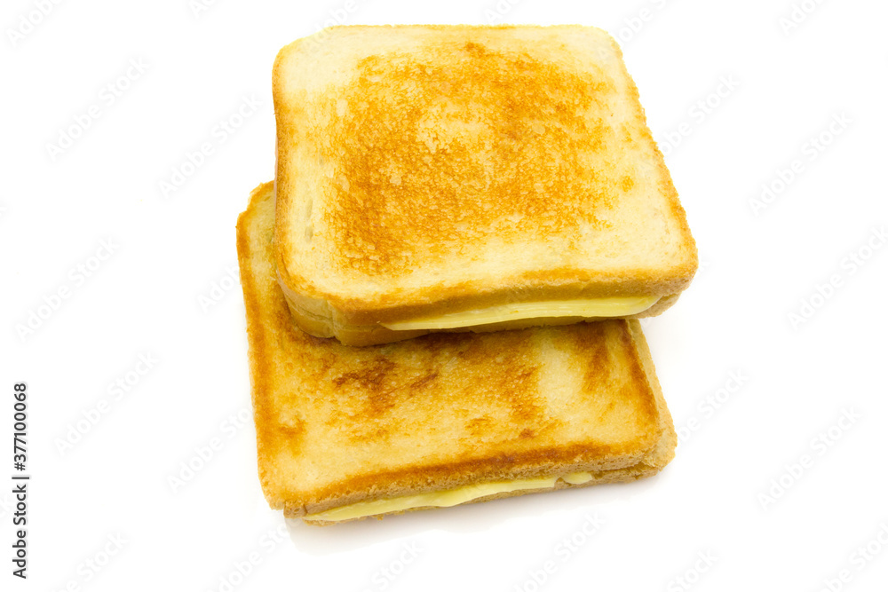 Fototapeta premium croque-monsieur isolé sur un fond blanc