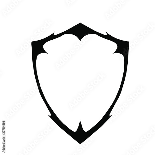 Shield and emblem on a white background, vector illustration