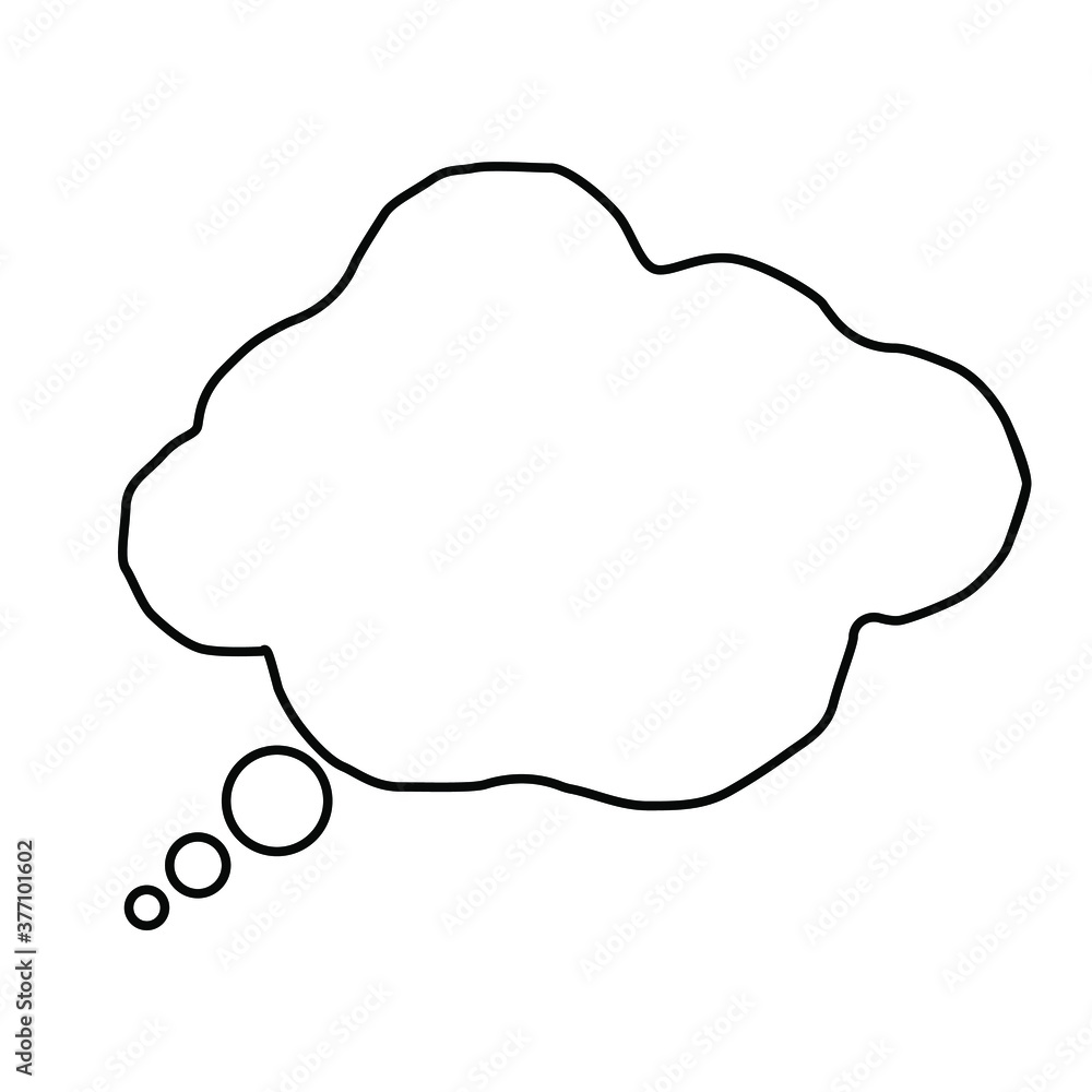 Thought clouds icon on white background, vector illustration Thought clouds icon on white background, vector illustration