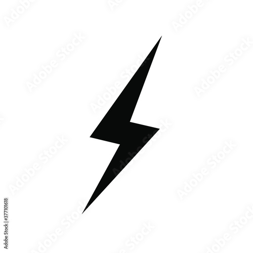 lightning icon on a white background  vector illustration