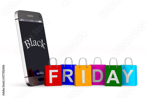 black friday on white backg...