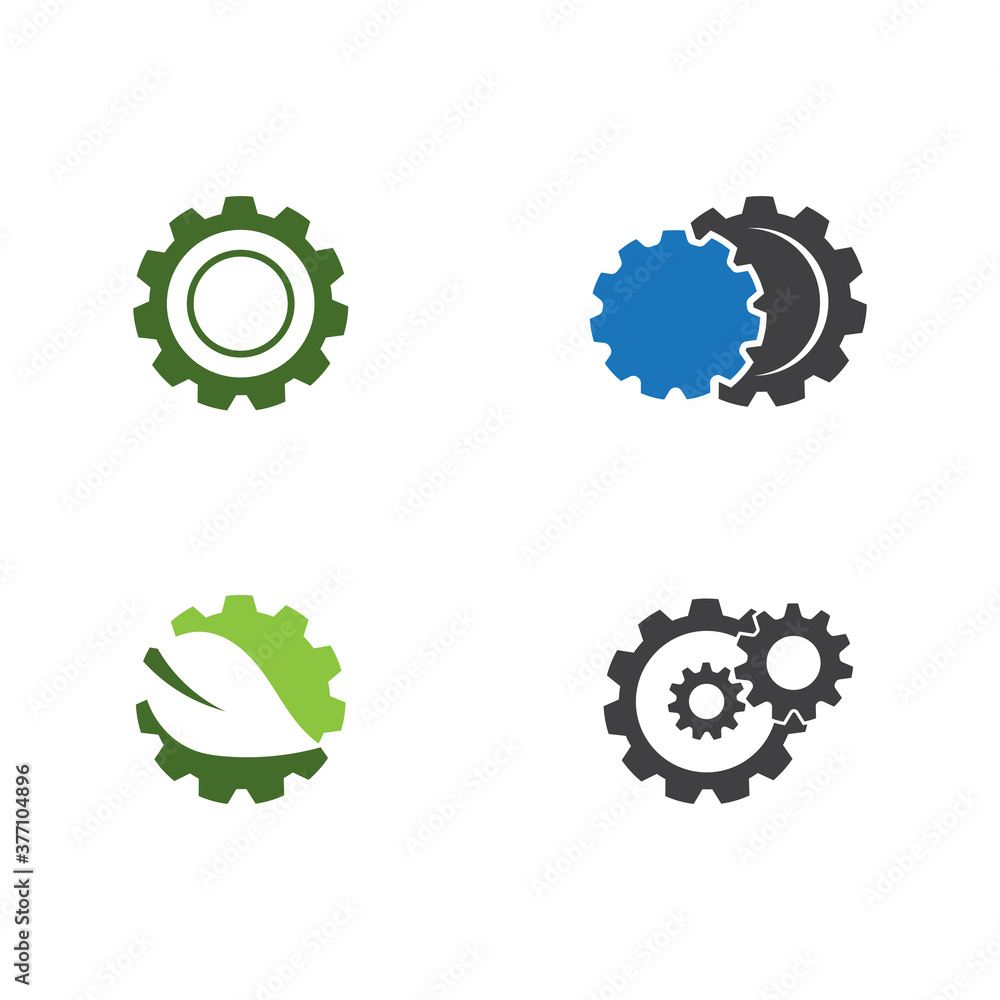 Set Gear Logo Template vector icon Set Gear Logo Template vector icon