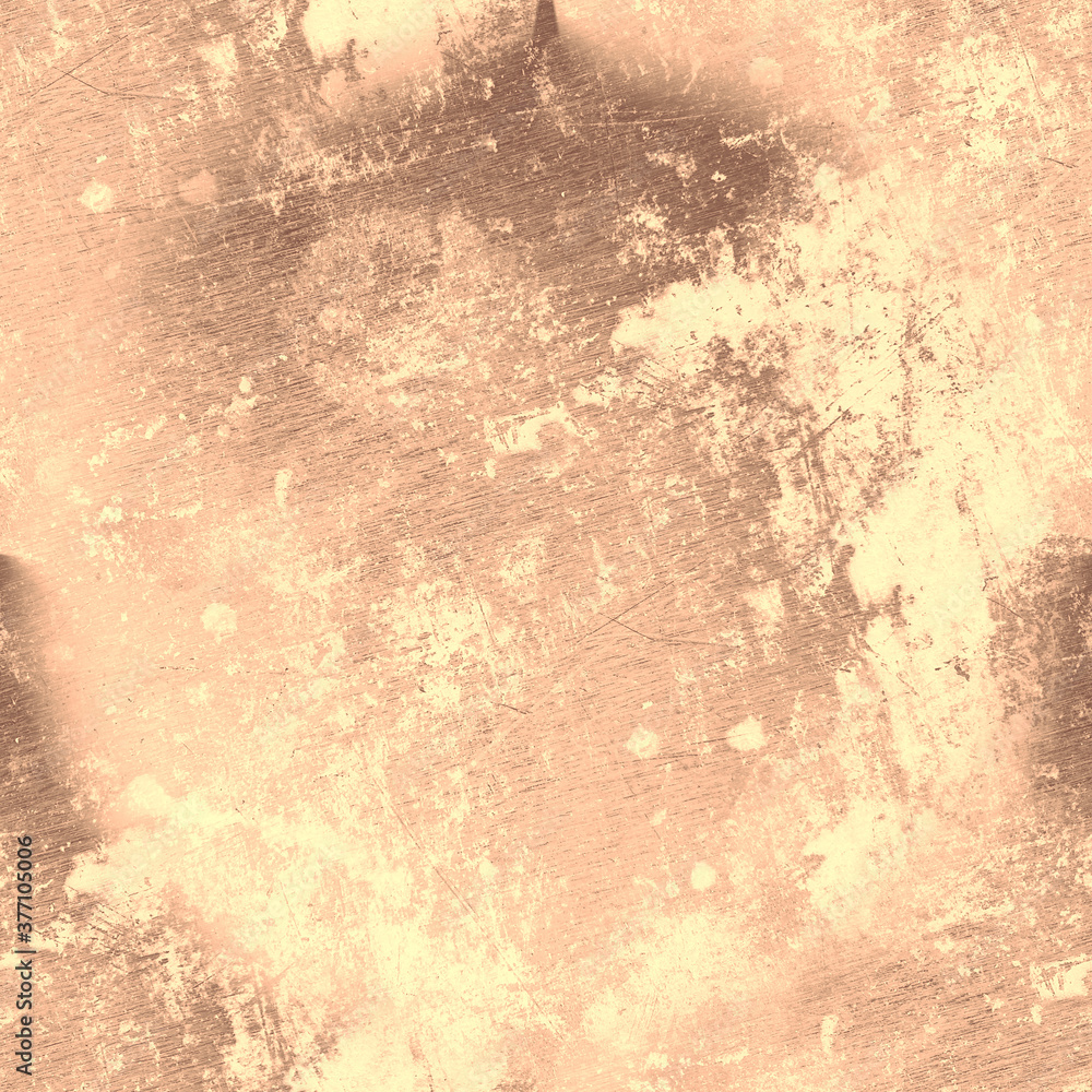 Obraz premium Beige Distress Grunge Wall. Ancient Dirty Brush 