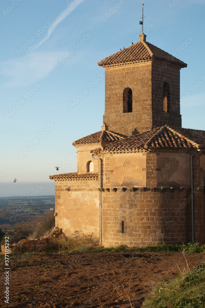 Parish church of Yaso in the Guara mountains. Huesca. Aragon. Spain.