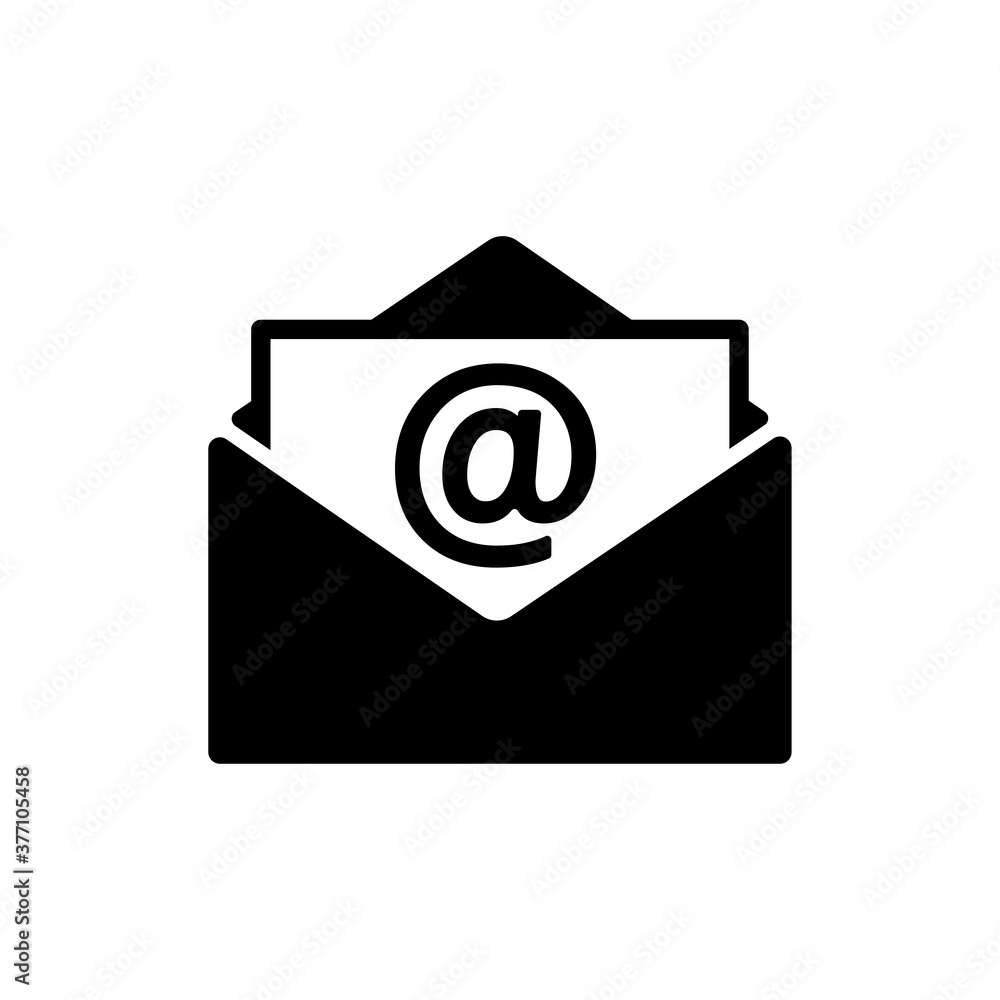 Open mail icon. One of set web icons. Open mail icon. One of set web icons.