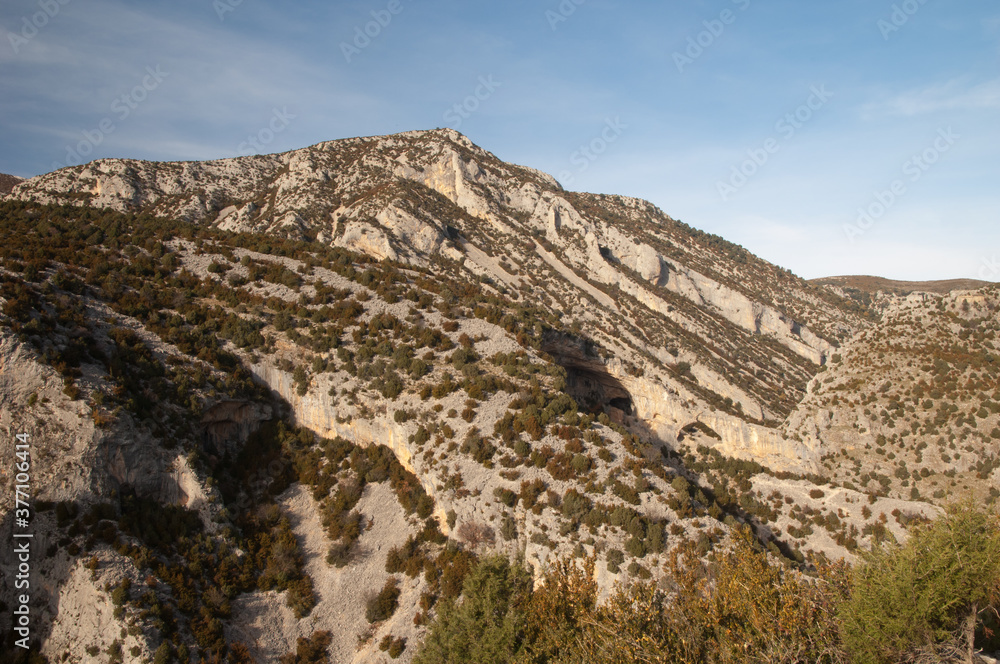 Mountain in the Natural Park of the Mountains and Canyons of Guara. Huesca. Aragon. Spain.