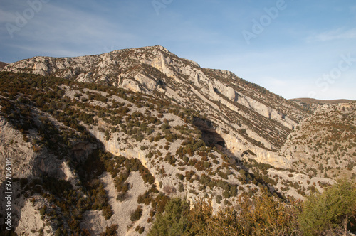 Mountain in the Natural Park of the Mountains and Canyons of Guara. Huesca. Aragon. Spain.