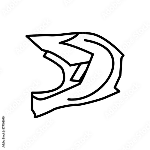 Helmet, motorcycle, race, safety icon with outline style vector for your web design, logo, UI. illustration