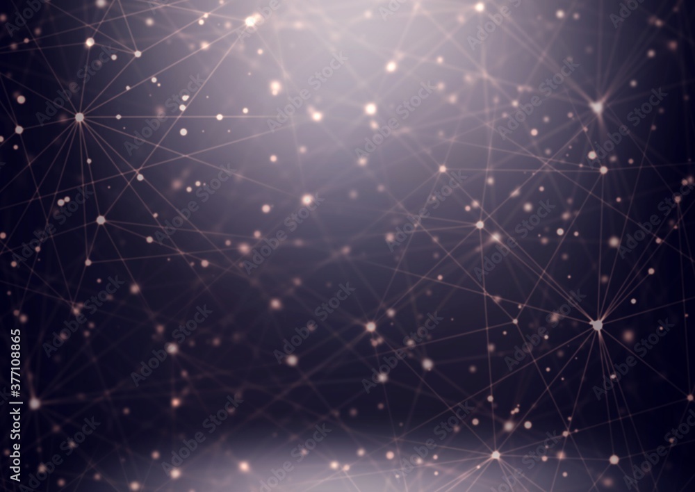 Poligonal network structure into darkness abstract 3d illustration. Plexus shape pattern into black room background. Mystery science. Poligonal network structure into darkness abstract 3d illustration. Plexus shape pattern into black room background. Mystery science.