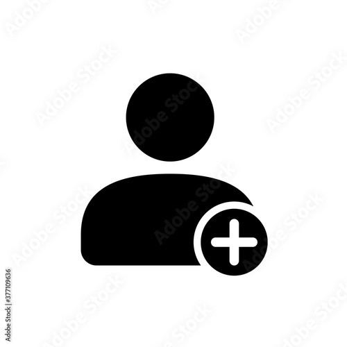 plus user icon. One of set web icons.