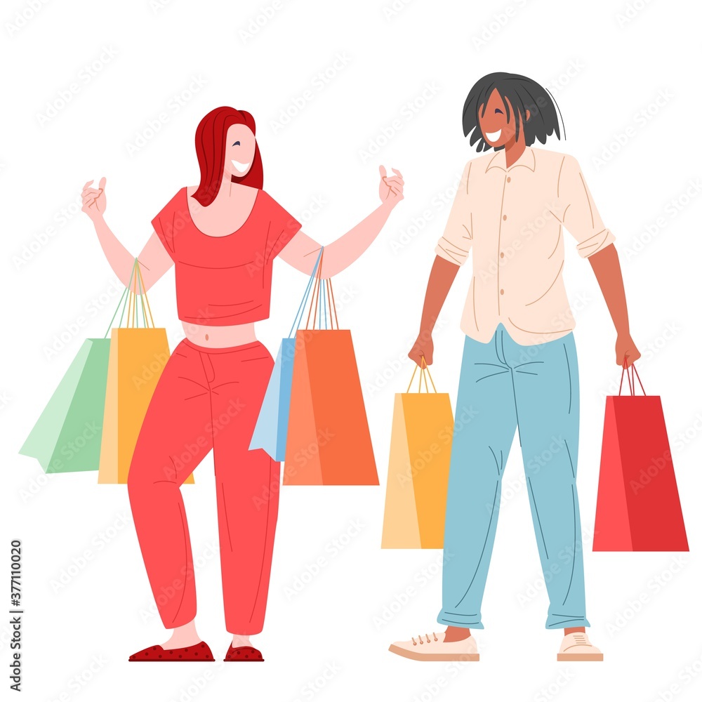 Romantic couple shopping.