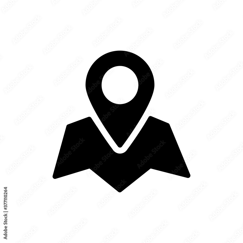 Pin on the map icon. One of set web icon Pin on the map icon. One of set web icon