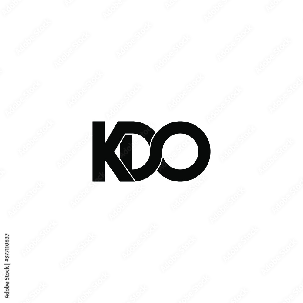 kdo letter original monogram logo design kdo letter original monogram logo design