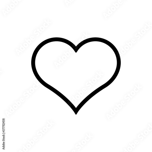 Heart, linear icon. One of a set of linear web icon