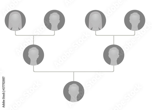 Family tree avatar. vector illustration
