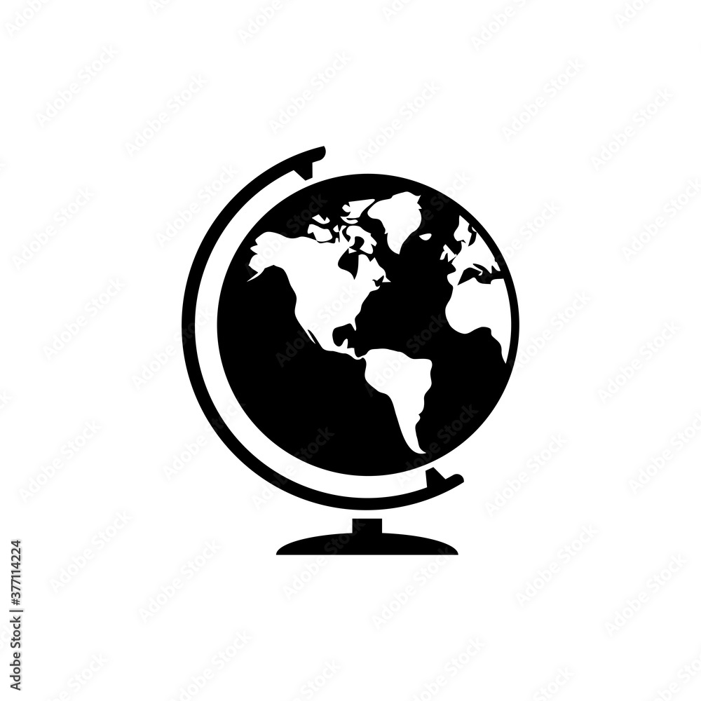 Globe and plane travel icon. One of set web icons. Globe and plane travel icon. One of set web icons.