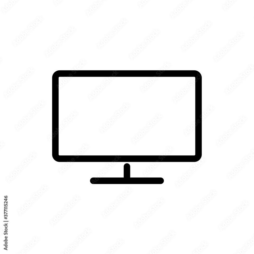 Monitor, linear icon. One of a set of linear web icon Monitor, linear icon. One of a set of linear web icon