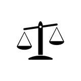 justice scales icon. One of set web icon