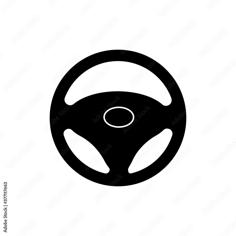 steering wheel icon. One of set web icon