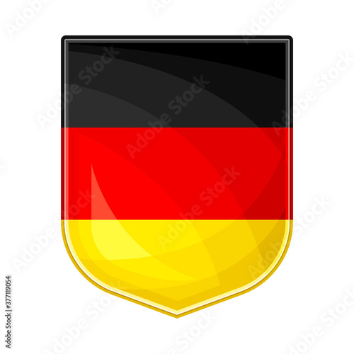 Free Download Glossy Rectangular German Badge with National Colors Vector Illustration - GFXLoad