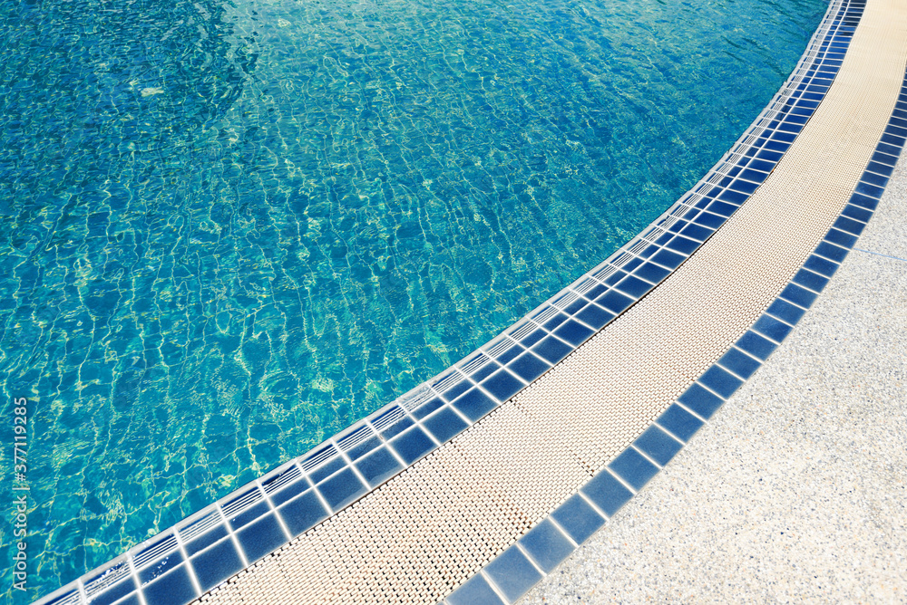 Obraz premium swimming pool tiles - most beautiful cool water in swimming pool background with blue tile