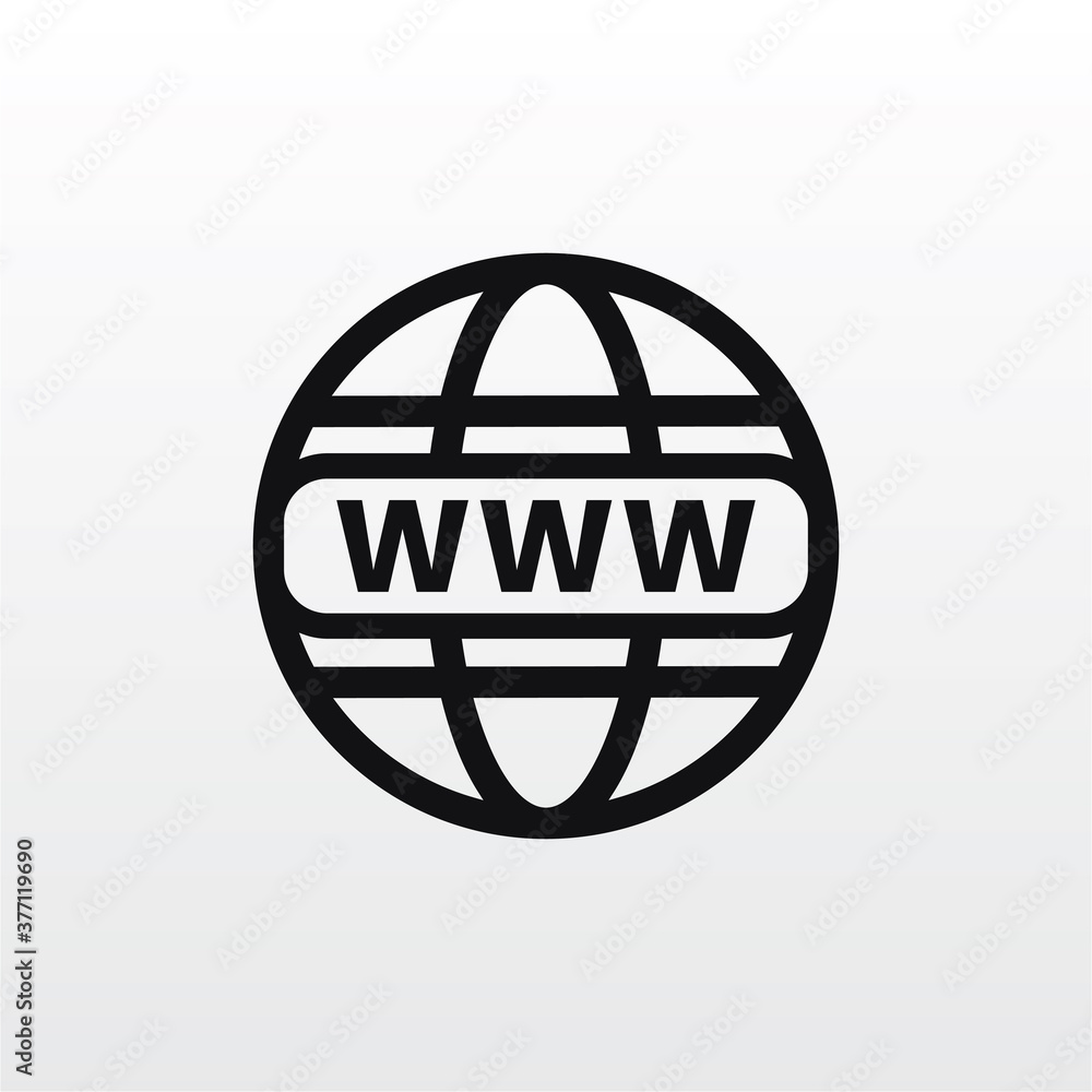 WWW icon vector . Web site sign WWW icon vector . Web site sign