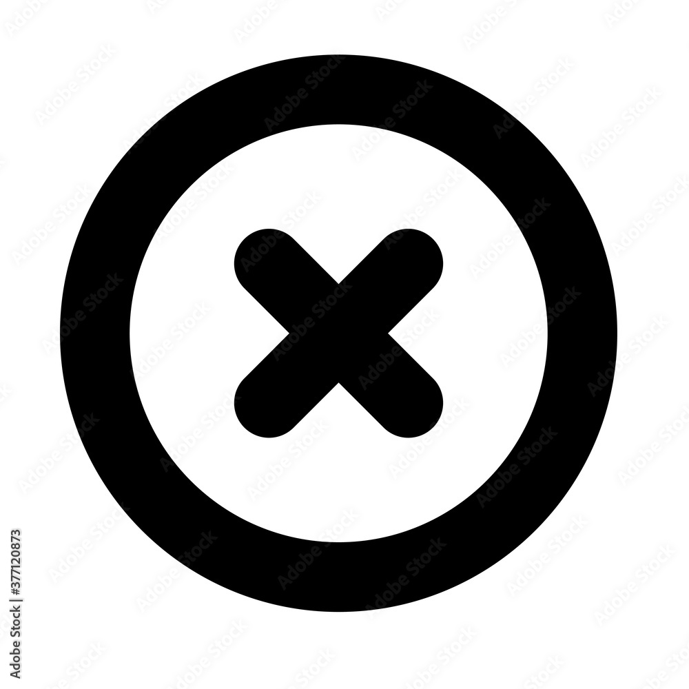 Obraz premium Close button solid icon for design website or graphic