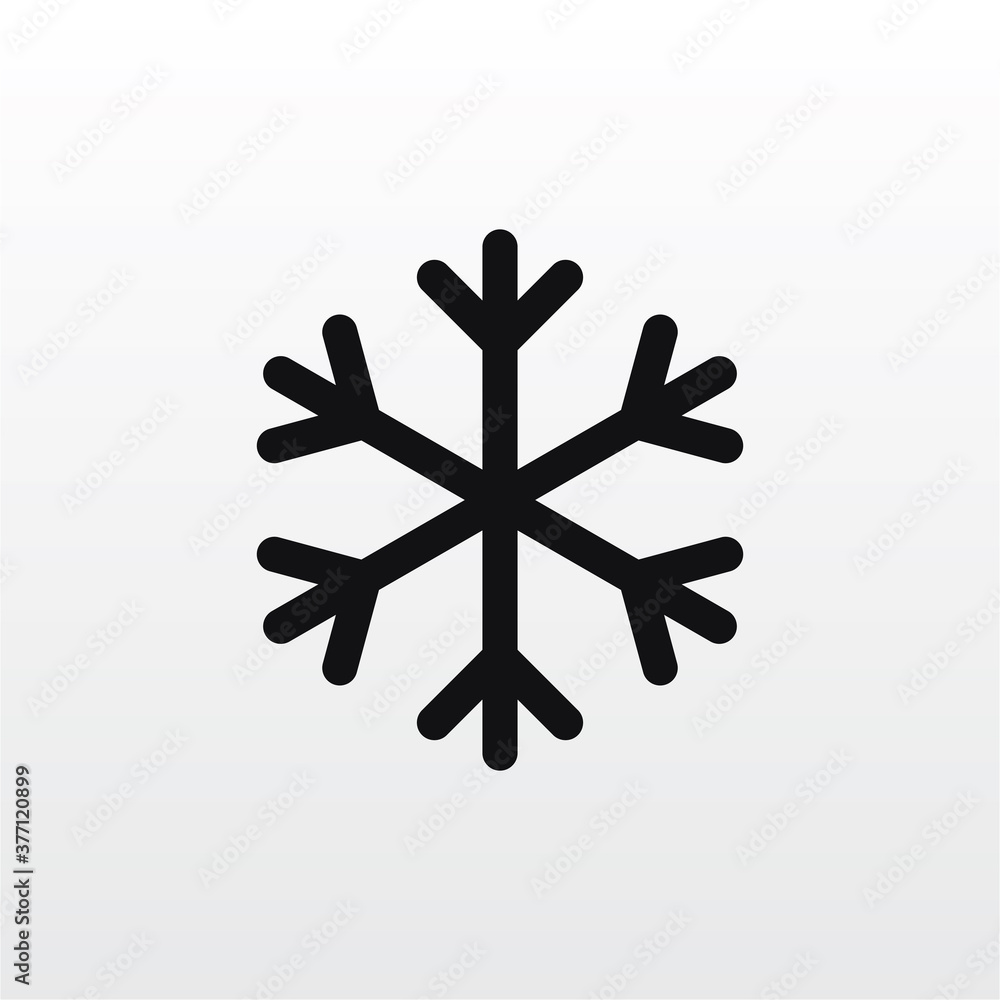 Snowflake icon vector . Cold sign Snowflake icon vector . Cold sign