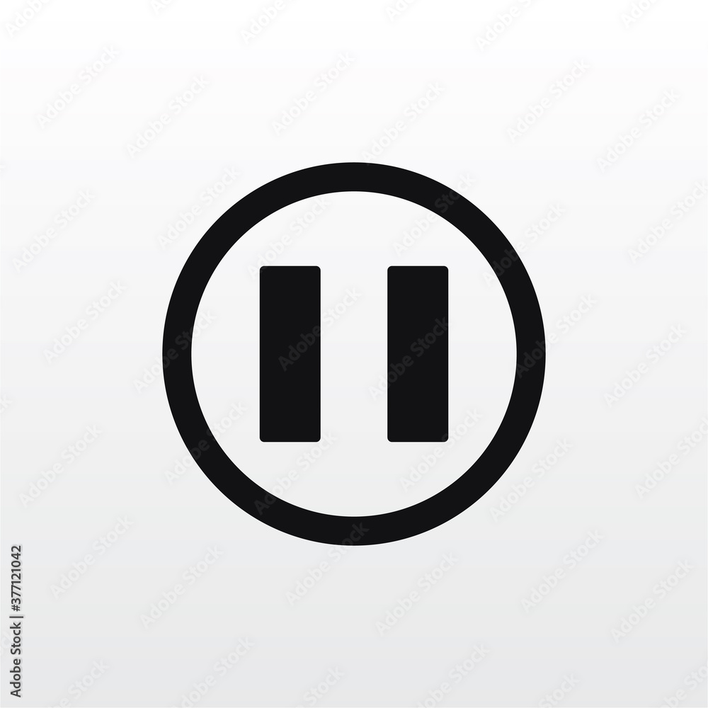 Pause icon vector , Pause button Pause icon vector , Pause button