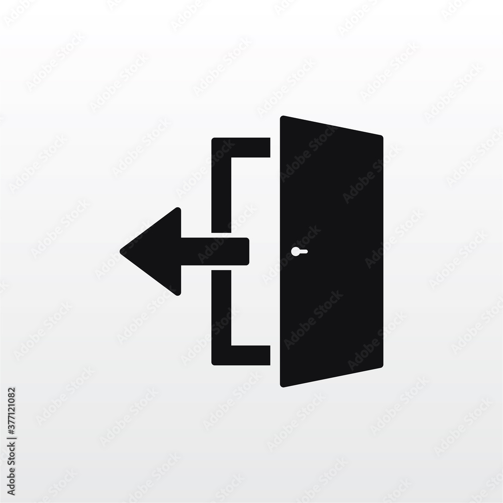 Door arrow icon vector eps 10 Door arrow icon vector eps 10