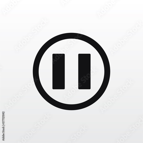 Pause icon vector , Pause button
