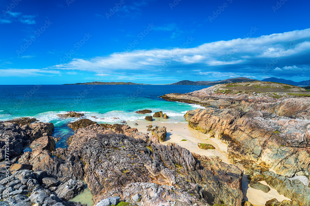 Rocky coves at Seilebost on the Isle of Harris Rocky coves at Seilebost on the Isle of Harris