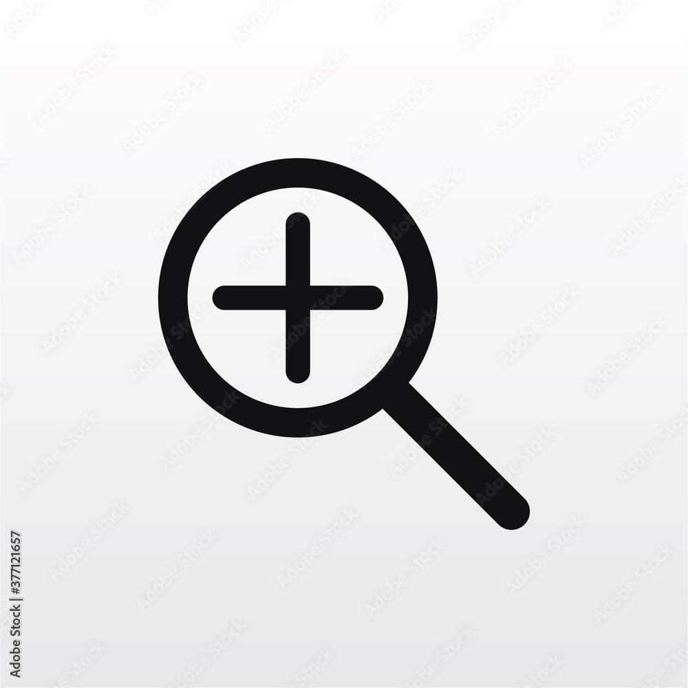 Zoom icon vector . Magnify Zoom sign Zoom icon vector . Magnify Zoom sign