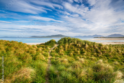 The sand dunes and machair at Seilebost