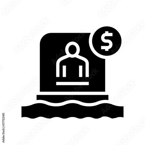 tombstone buy glyph icon vector. tombstone buy sign. isolated contour symbol black illustration