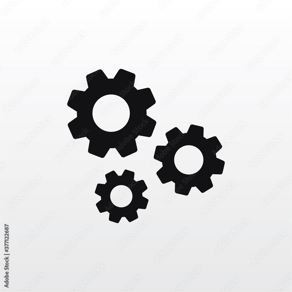 Mechanism icon vector . Gear sign Mechanism icon vector . Gear sign