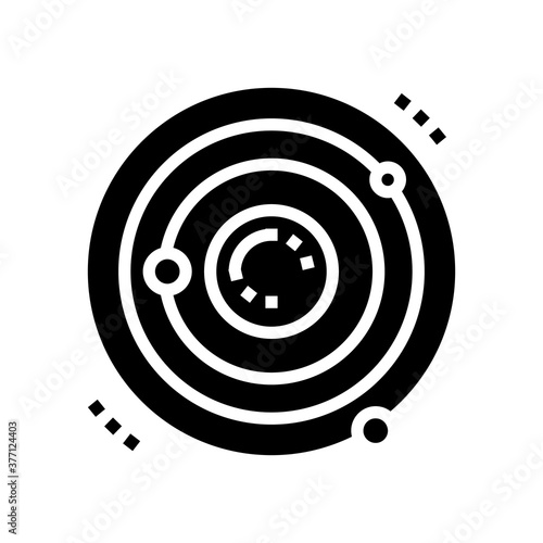 atom core glyph icon vector. atom core sign. isolated contour symbol black illustration