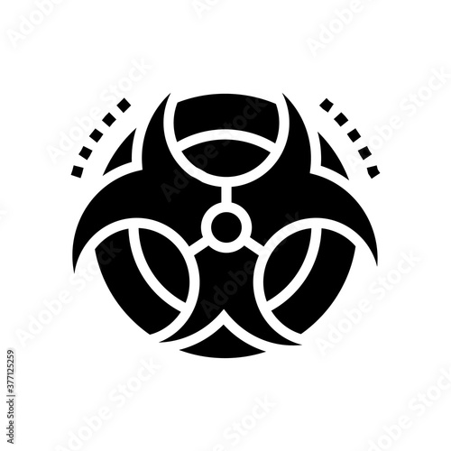 dangerous chemical waste mark glyph icon vector. dangerous chemical waste mark sign. isolated contour symbol black illustration