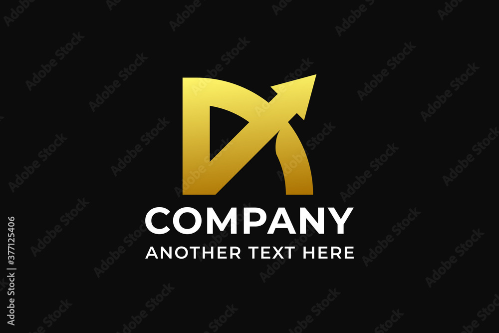 Letter A Initials mark with Arrow Logo Design Letter A Initials mark with Arrow Logo Design