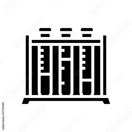 test tube rack glyph icon vector. test tube rack sign. isolated contour symbol black illustration