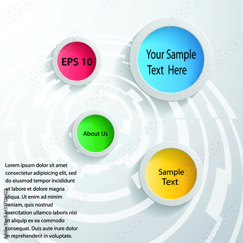 Abstract background design with circles. Vector