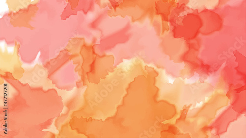 Orange watercolor background for textures backgrounds and web banners design, background for halloween.