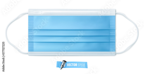 Masque chirurgical vectoriel sur fond blanc