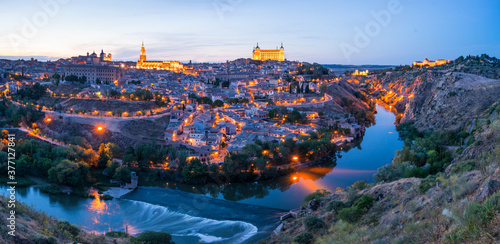 Panoramic at sunset, "Mirador del Valle",  Toledo city, Toledo, Castilla-La Mancha, Spain, Europe © JUAN CARLOS MUNOZ