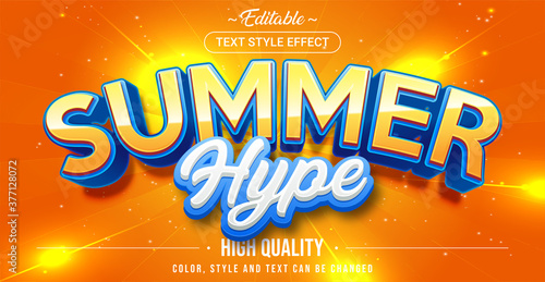 Editable text style effect - Summer theme style. photo